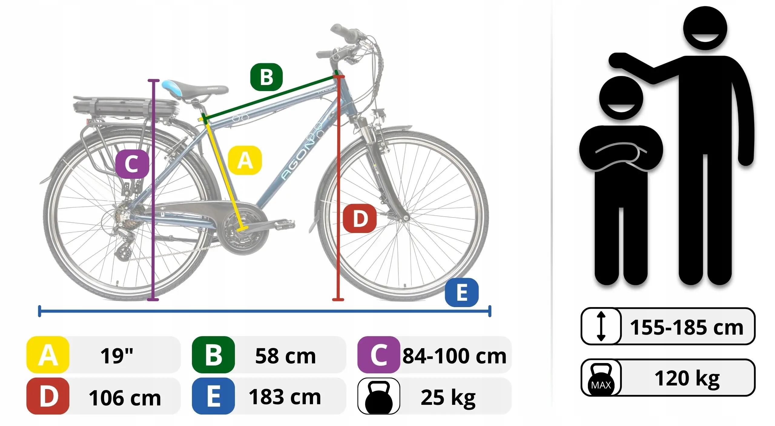 Rower elektryczny trekkingowy 28" Avesa, 21 biegów 3/13