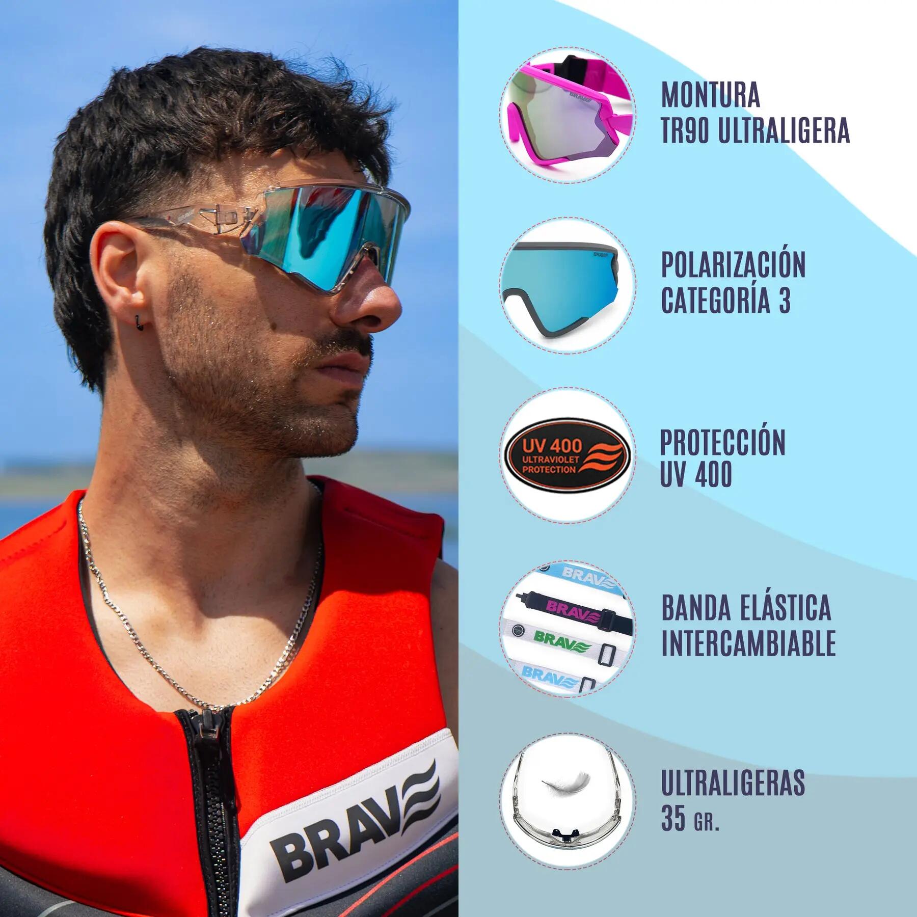 Gafas deportivas BRAVE RIFT Ice Shift fotocromáticas UV400 Cat. 3 5/8