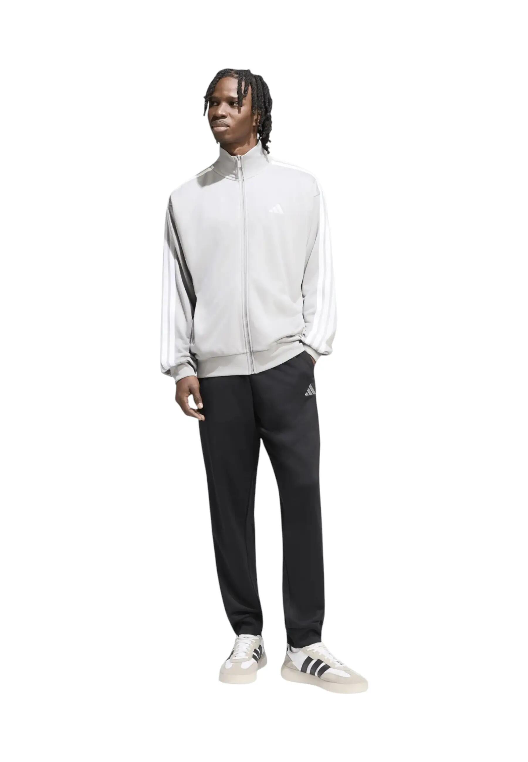 Adidas - Heren Trainingspak Full Zip 3-Stripes French Terry, Grijs 2/5