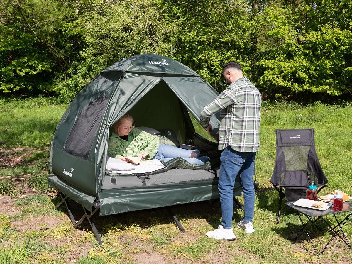 Gebraucht - Zeltliege Haug für 2 Personen - Zelt Bett - Campingbett - bis 160 kg 4/16