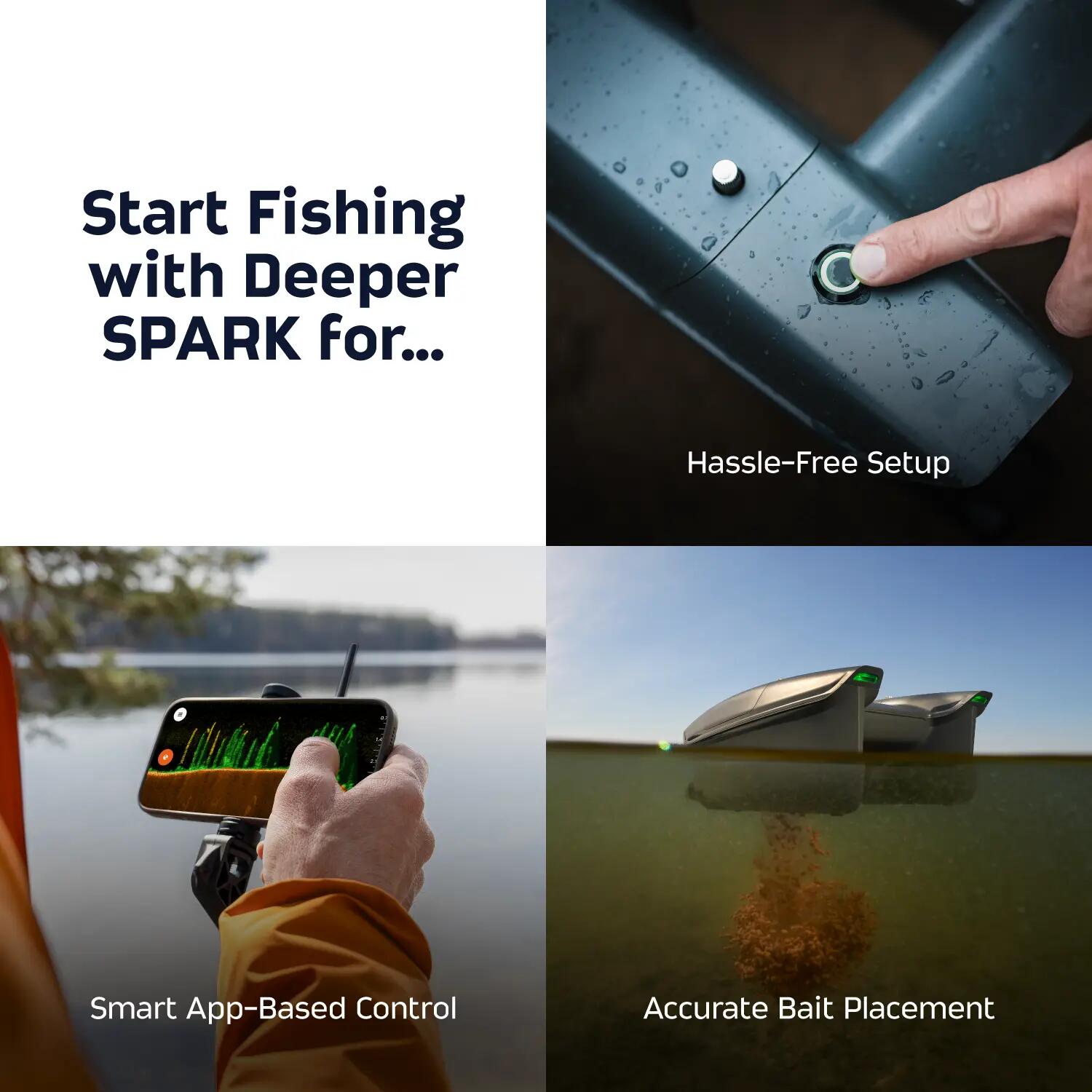 Deeper SPARK Futterboot mit CHIRP-Sonar und GPS-Autopilot 3/6