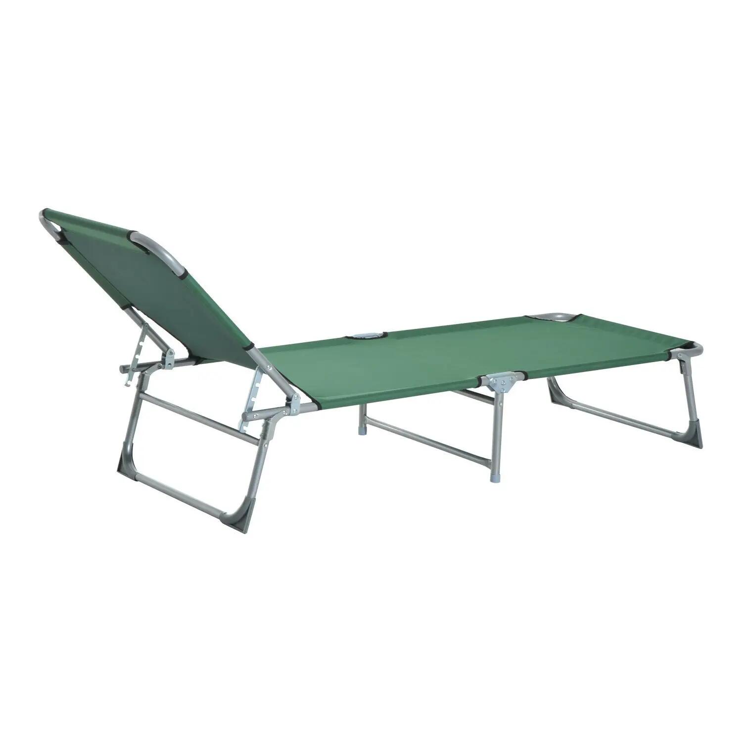 Lit de camp - camping - unisexe - pliant réglable - vert 6/6