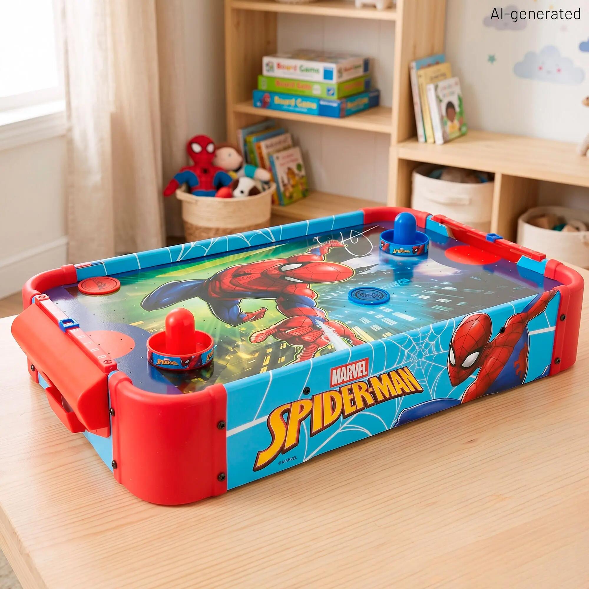 Spiderman Mesa de Air Hockey 53x31x9 cm 2/7