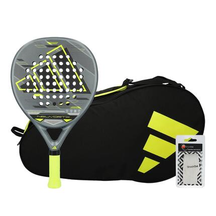 Pack Adidas Neuvortx Noir Lime + Sac De Padel Adidas Contrôle