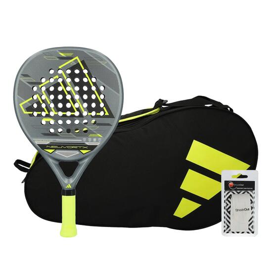 Pack Adidas Neuvortx Noir Lime + Sac De Padel Adidas Contrôle