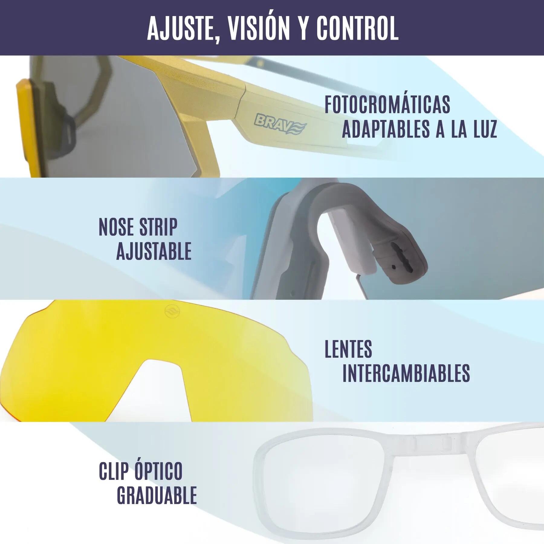 Gafas deportivas BRAVE PULSE Sky Flow fotocromáticas y polarizadas UV400 7/7