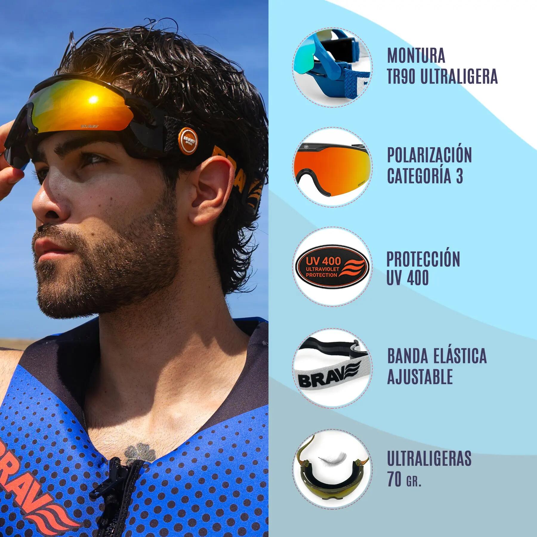 Gafas deportivas BRAVE FLIP Frontline polarizadas UV400 Cat. 3 4/4