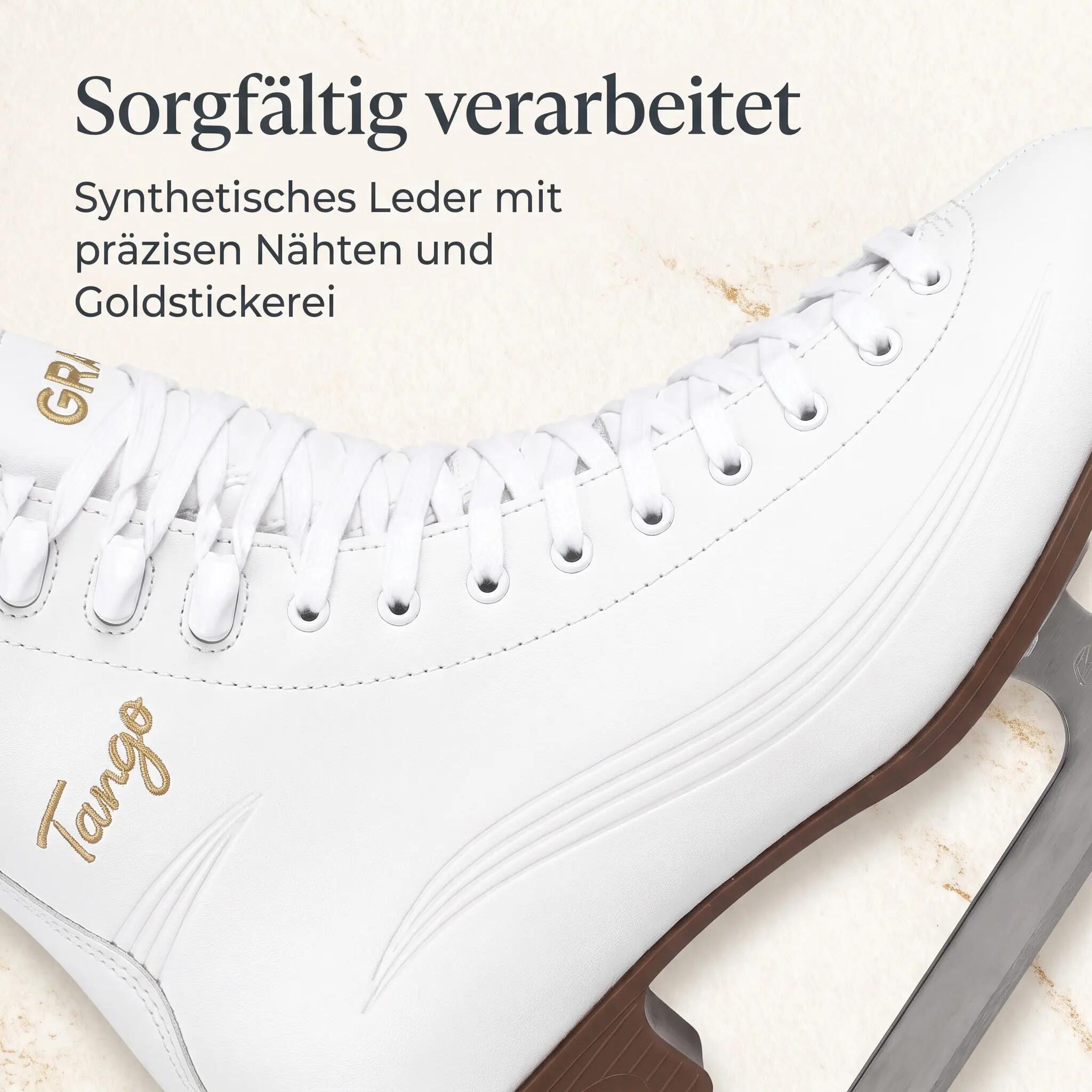 GRAF Tango V3 Damen Eiskunstlauf Schlittschuh Weiß Edelstahlkufe 38 3/7