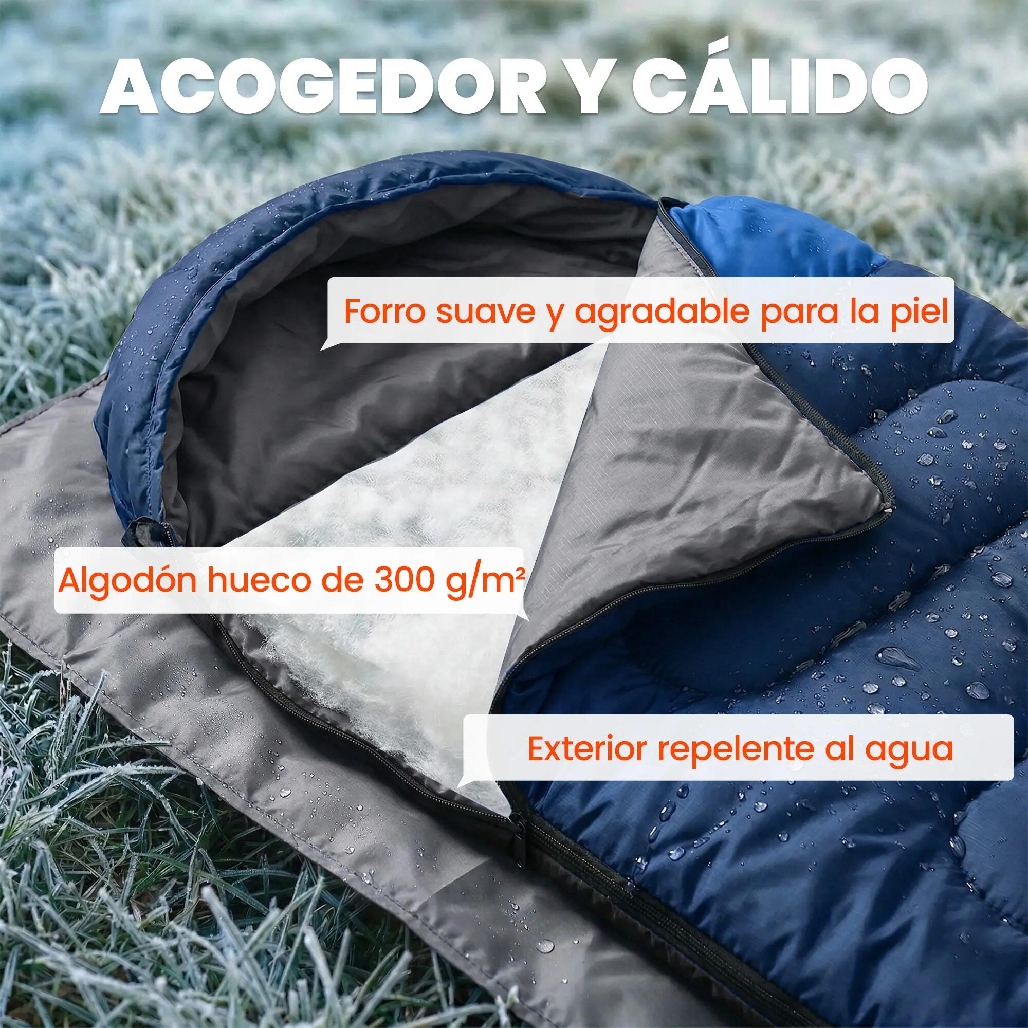 Sac de couchage - camping - unisexe - léger - bleu marine 6/6