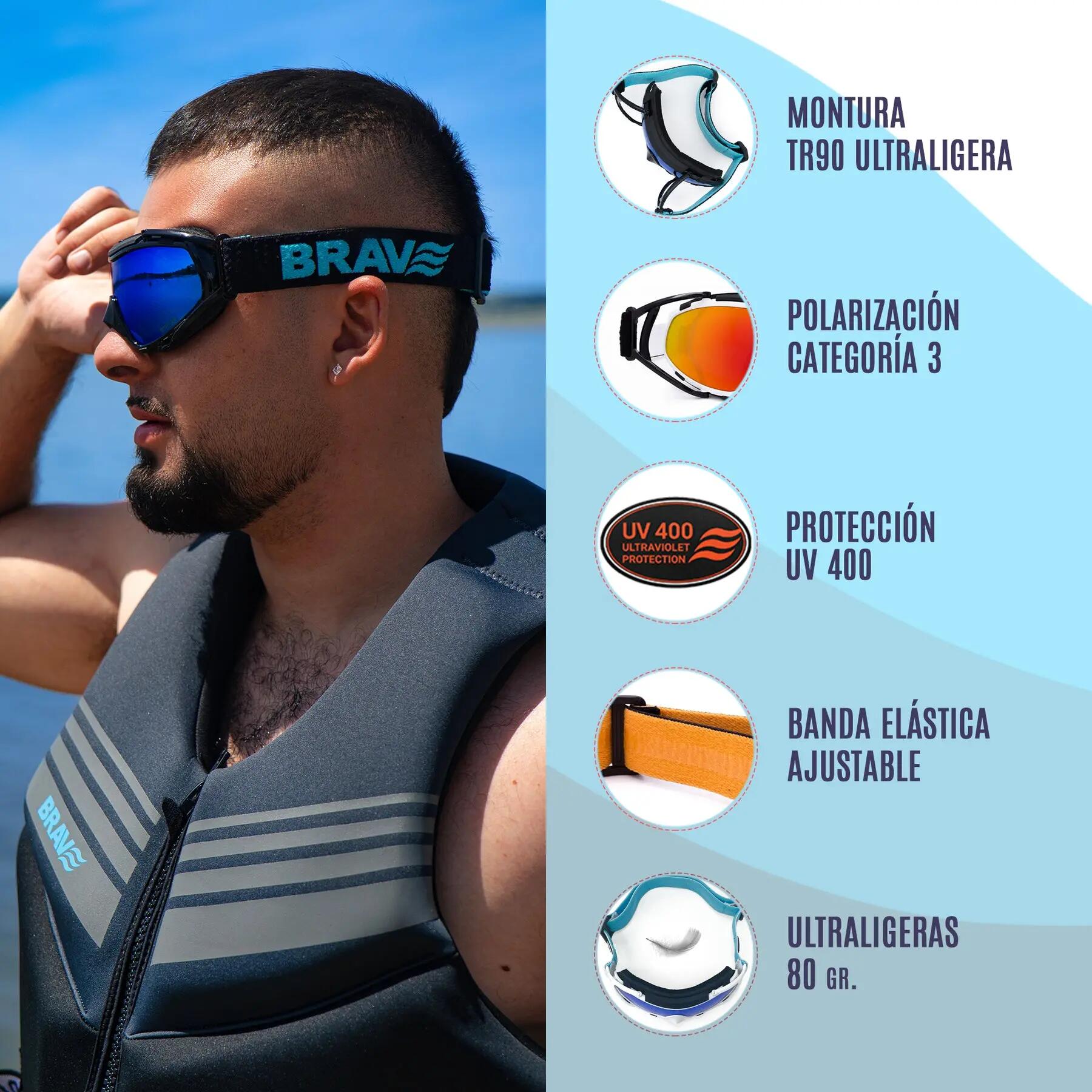 Gafas deportivas BRAVE BREEZE Night Ridge polarizadas UV400 Cat. 3 4/5