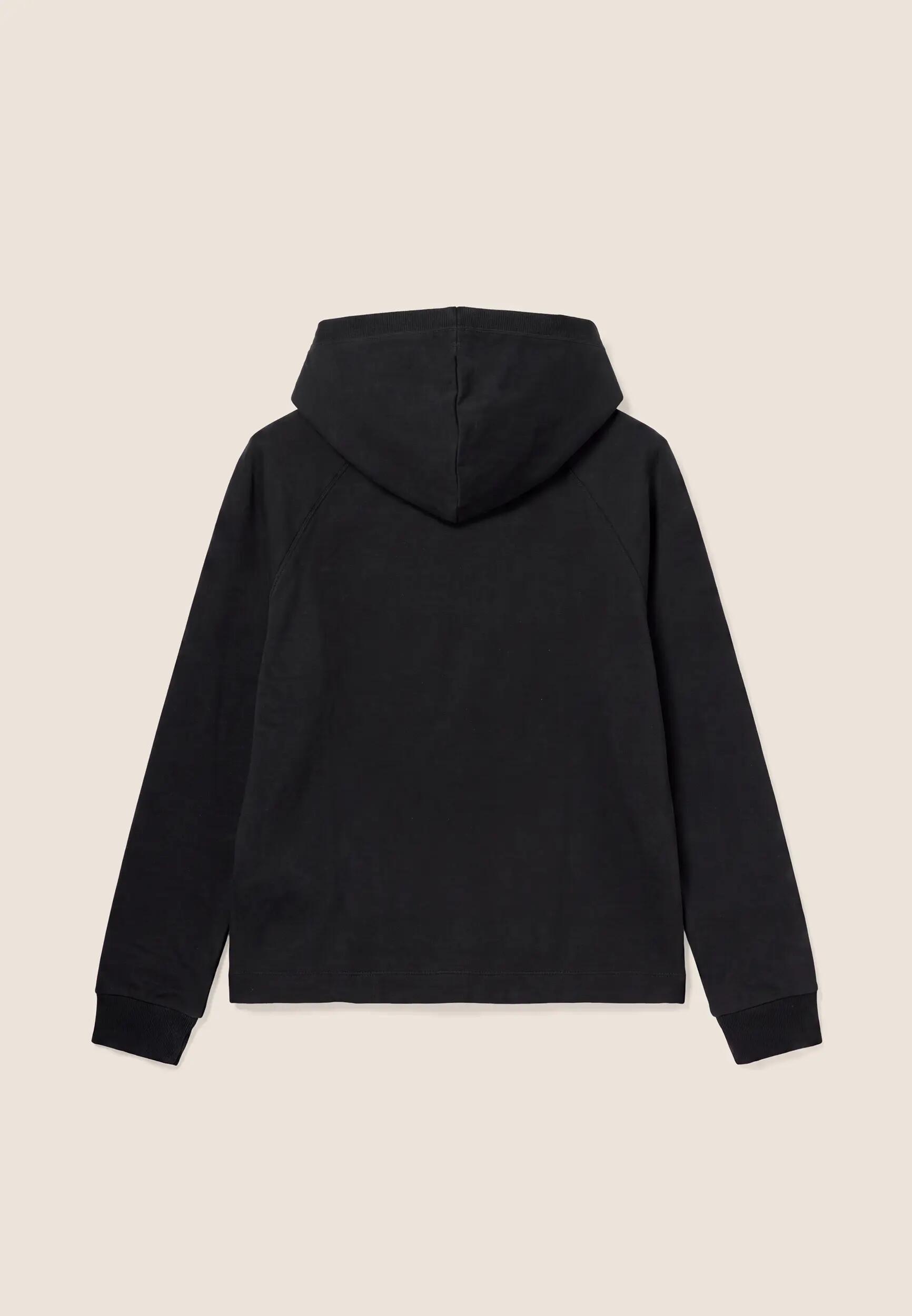 Felpa donna zip e cappuccio con tasche applicate 2/3