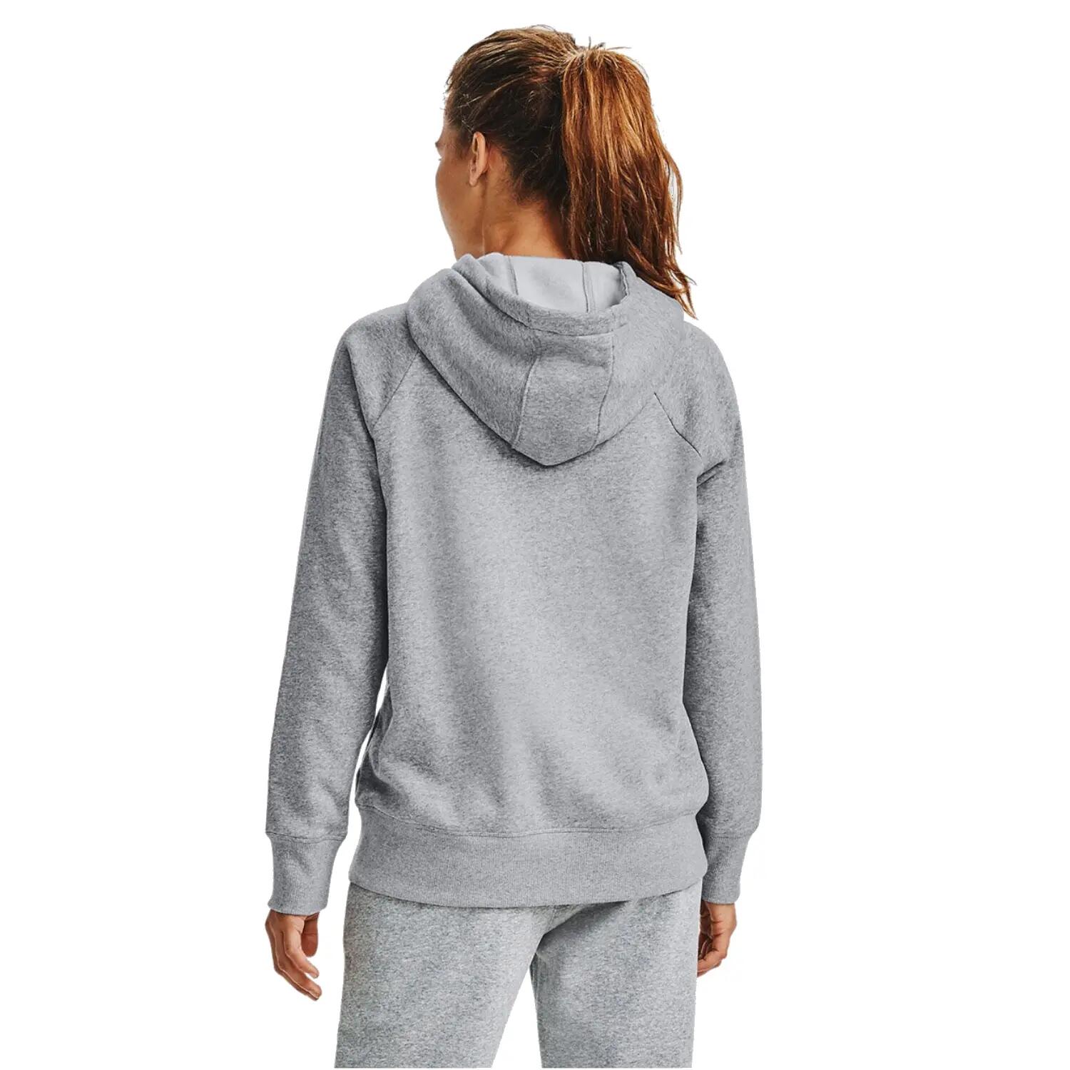 Felpa Con Cappuccio Donna Under Armour Rival Grigio 4/5