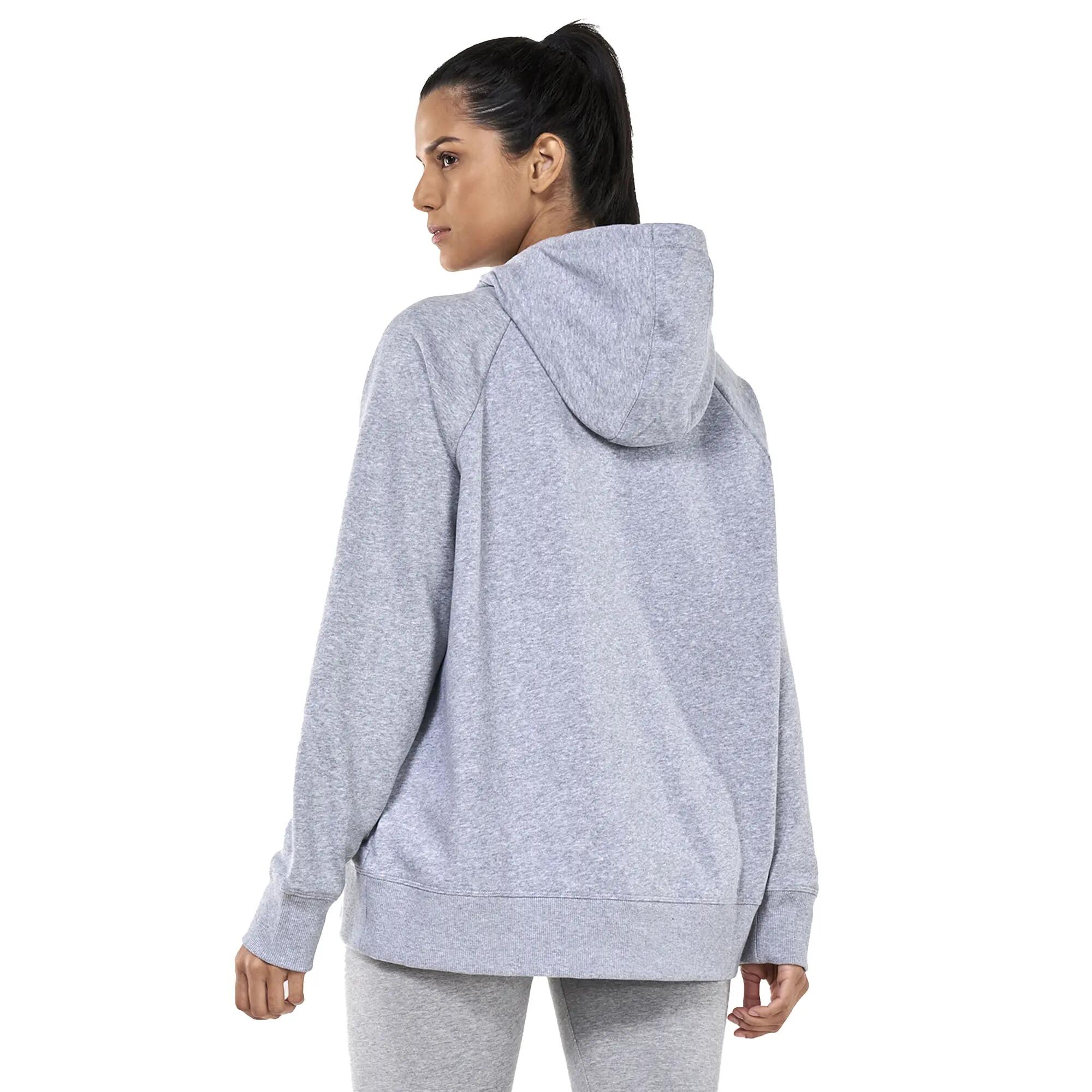 Felpa Con Cappuccio Donna Under Armour Rival Grigio 3/5