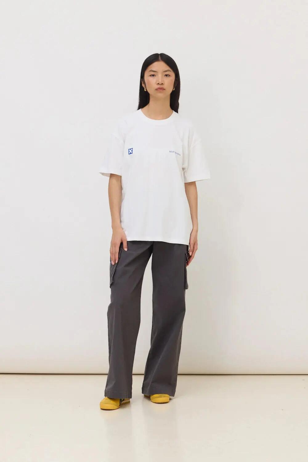 Camiseta Blue Banana de 100% Algodón Orgánico Core Blanca 6/7