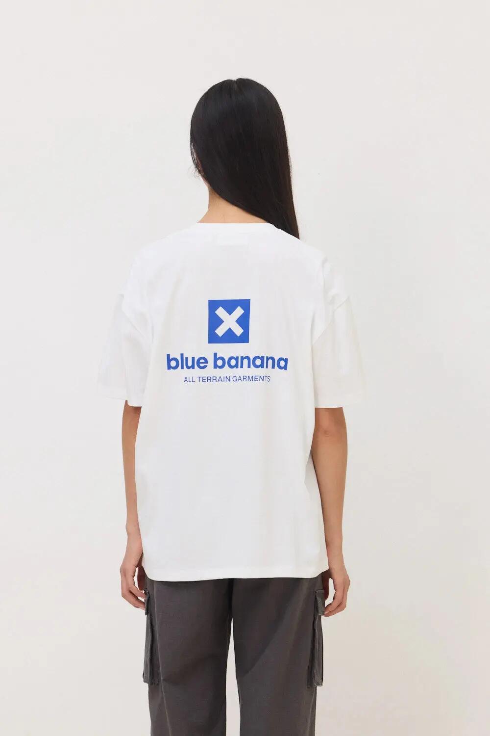 Camiseta Blue Banana de 100% Algodón Orgánico Core Blanca 5/7