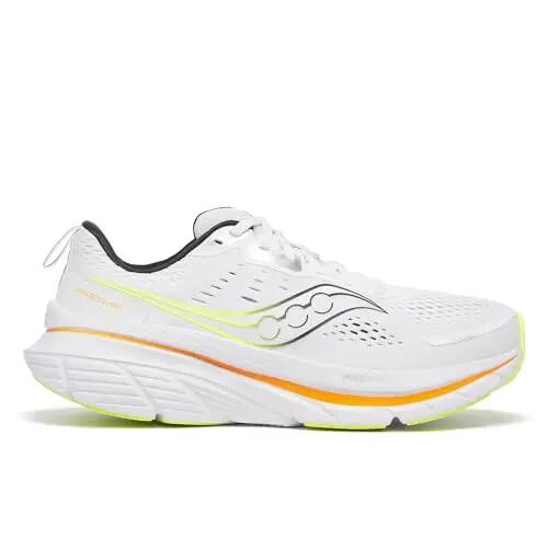 Chaussures - Course - Hommes - Confort et stabilité - Guide 18 - Blanc/Jaune 2/4
