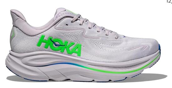 Chaussures - course - hommes - légères, amorties - clifton 10 - gris/vert néon