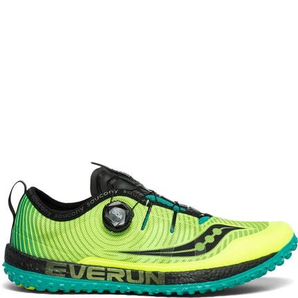 chaussures - trail - hommes - légères, réactives, switchback iso - jaune/noir