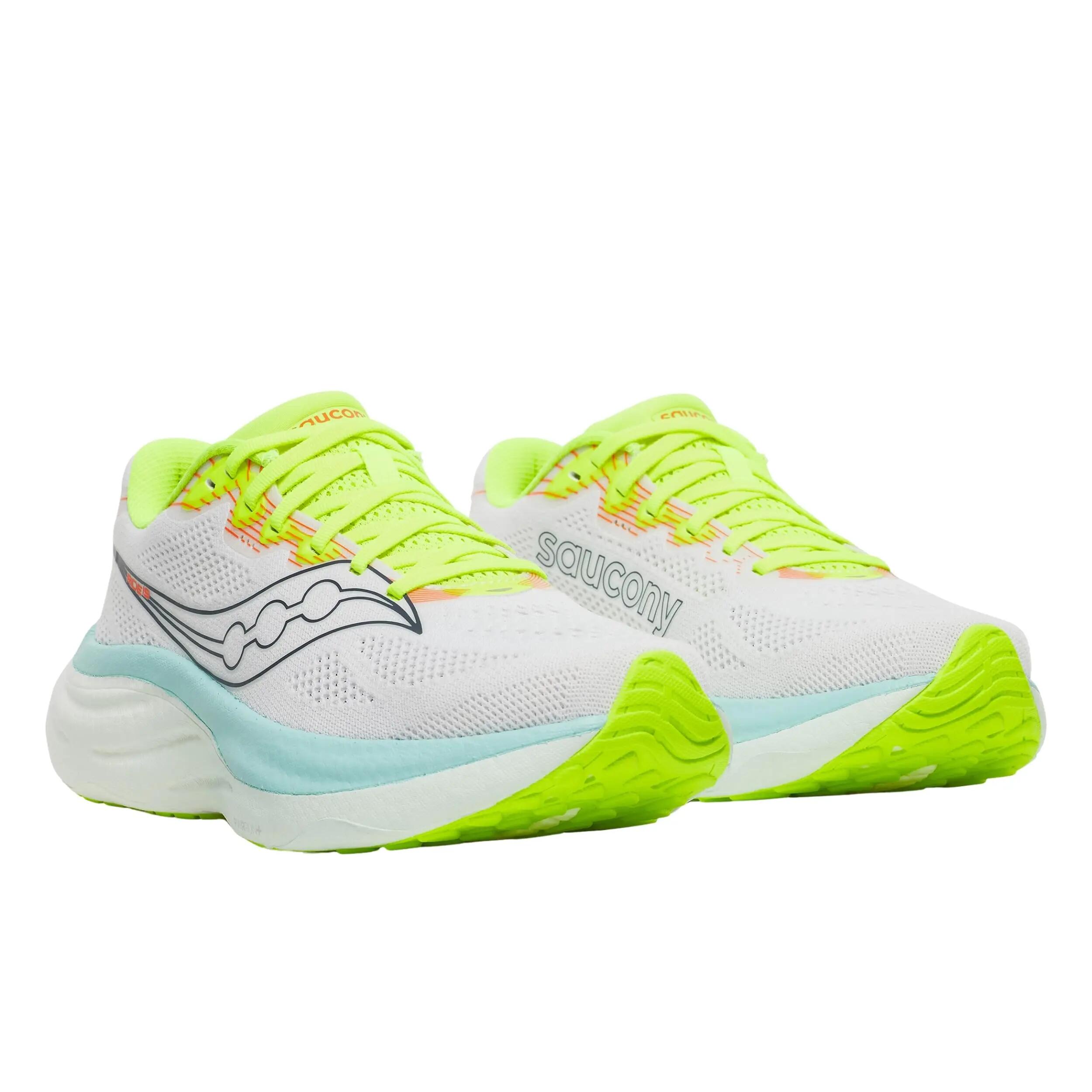 Scarpe - running - donna - ammortizzanti - ride 19 - bianco fluo 4/4