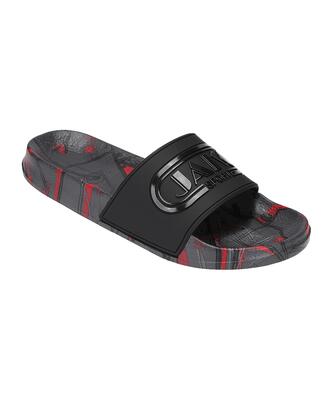 Slippers - strand - heren - retro model - licht, comfortabel - zwart/grijsgroen