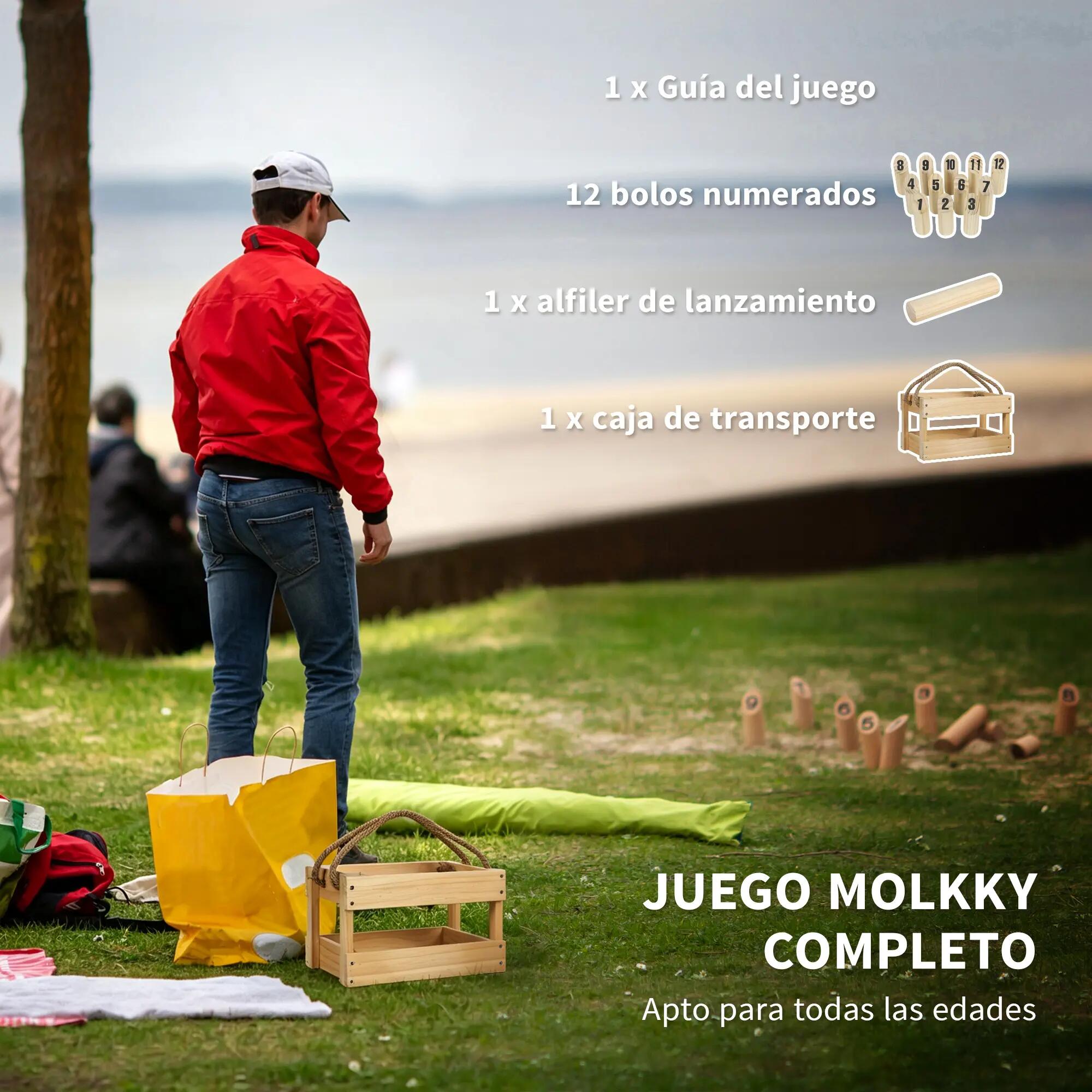 Jeu de quilles finlandaises - Mölkky - extérieur - naturel 6/6