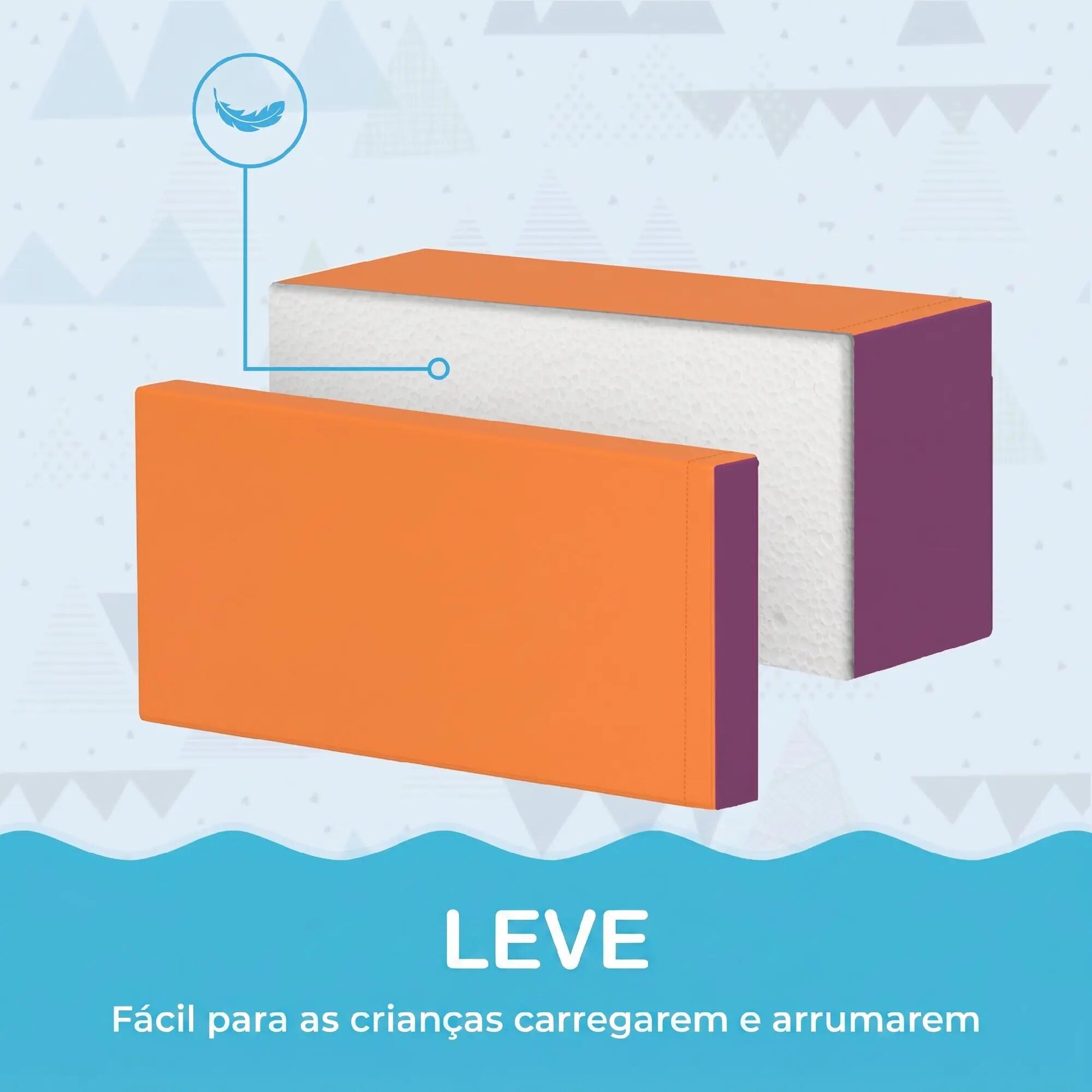 Blocos de espuma 60x40x11 cm multicolor HOMCOM 6/8