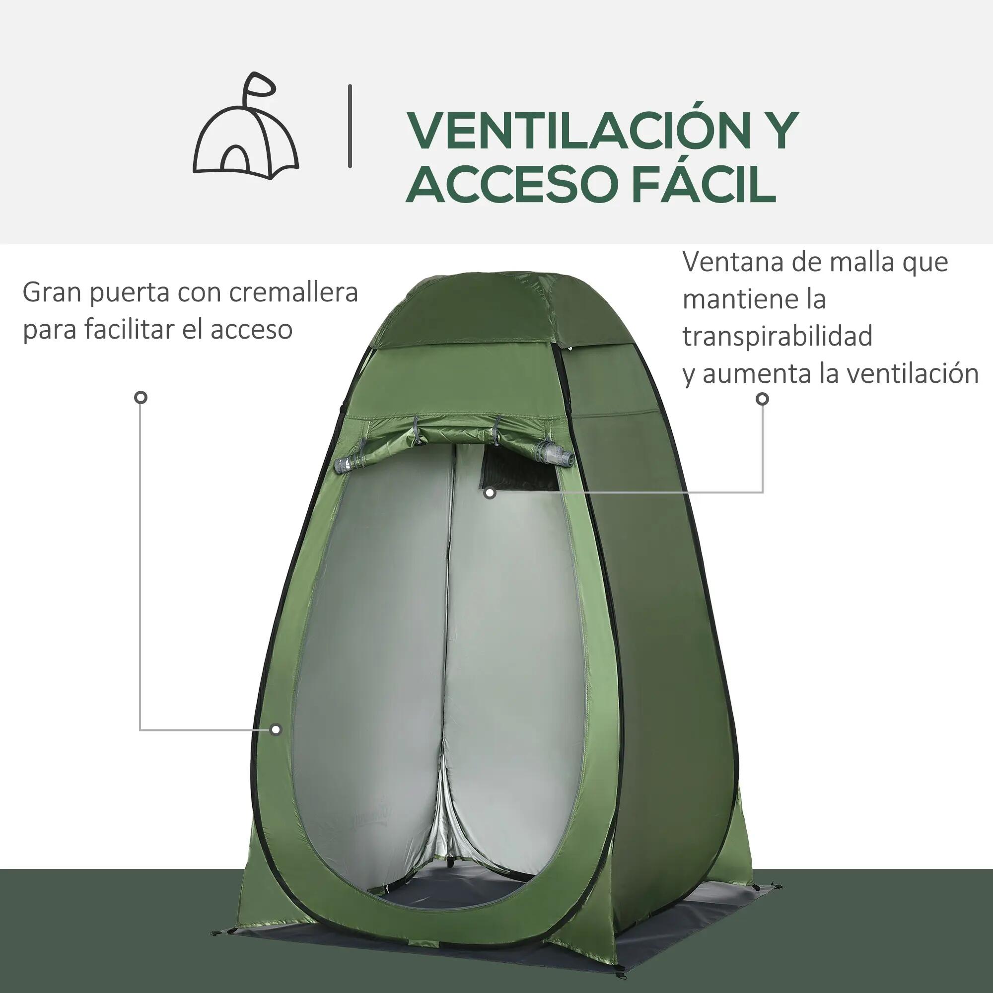 Tente douche - camping - unisexe - anti-uv, vert olive 6/6