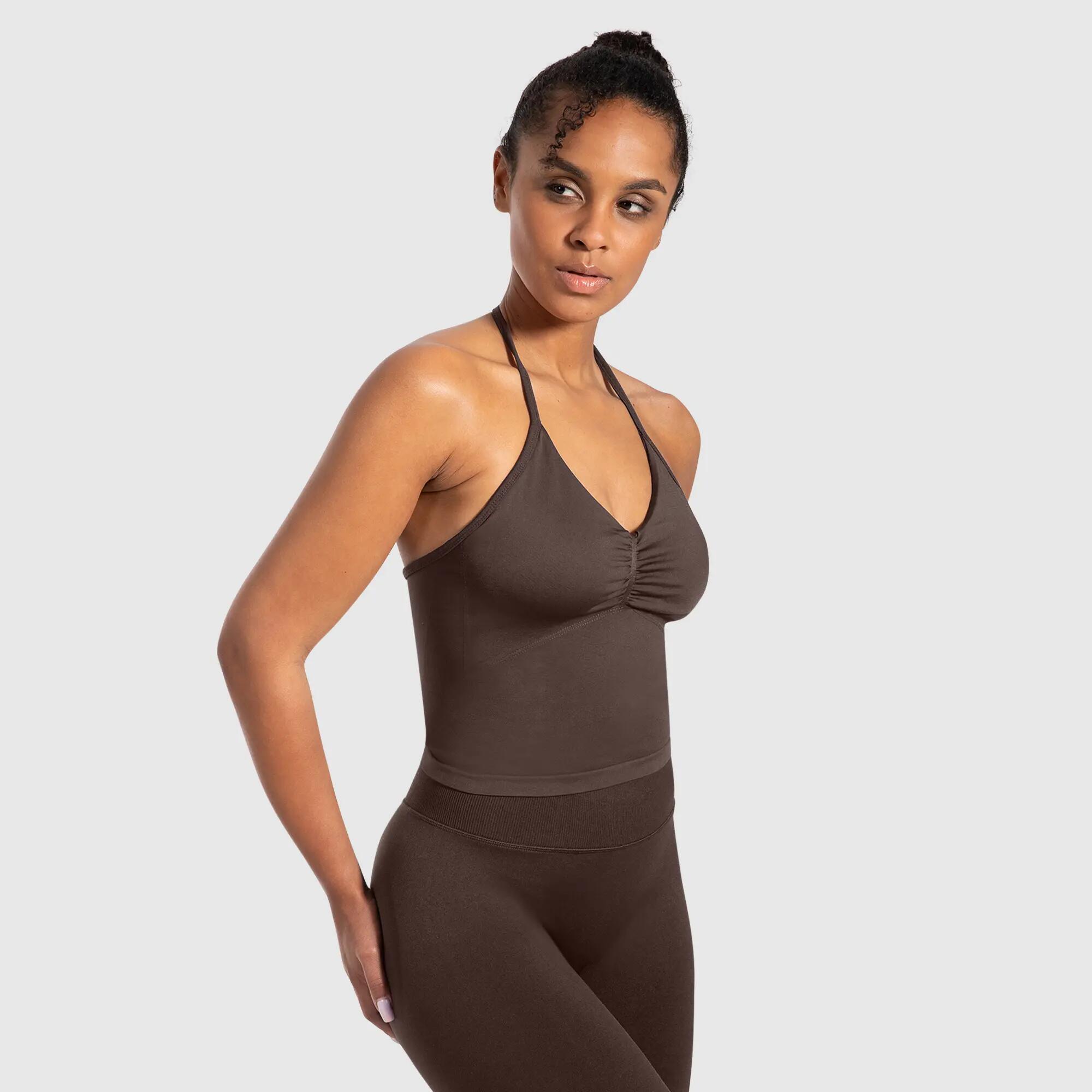 Damen Crop Top Malena Braun 2/5