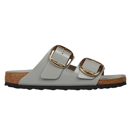 Arizona" Sandalen für , Doppelschnalle, Flach Damen Steinfarben/Münze