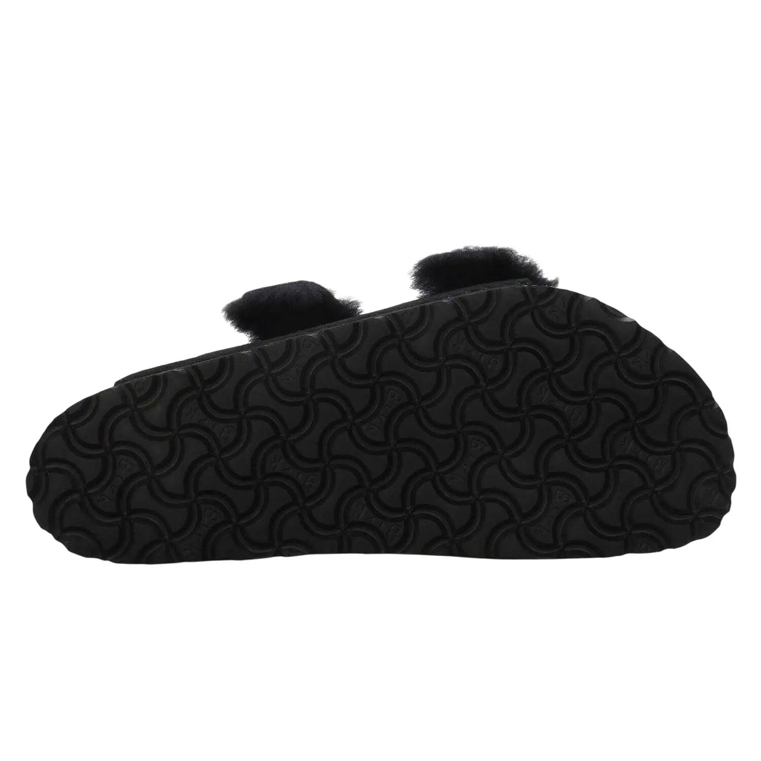 Womens/Ladies Arizona Teddy Bear Flat Sandals (Black) 3/4