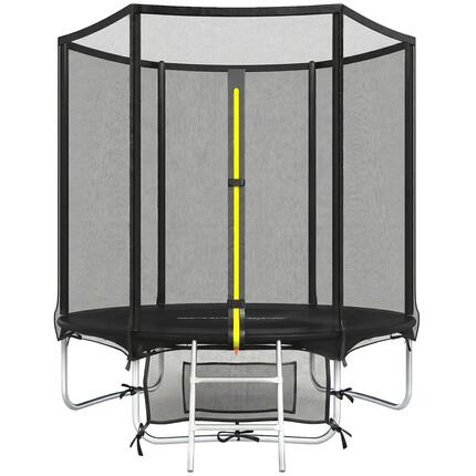 Trampoline d'extérieur Ø183 cm pour enfants et adultes dès 6 ans, avec filet de