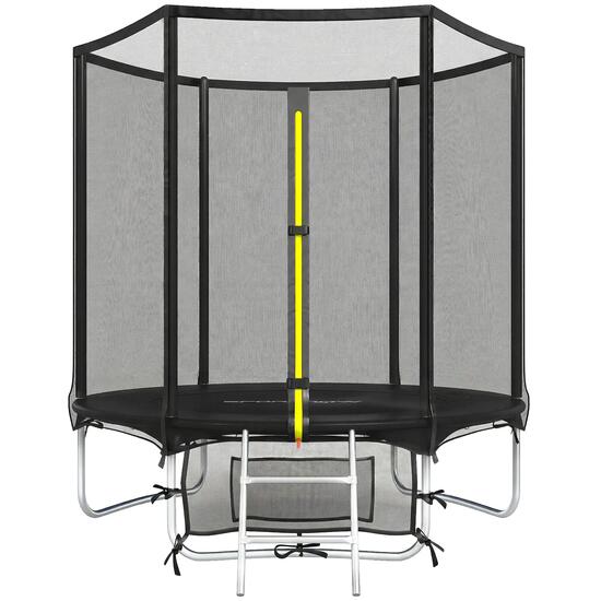 Trampoline d'extérieur Ø183 cm pour enfants et adultes dès 6 ans, avec filet de