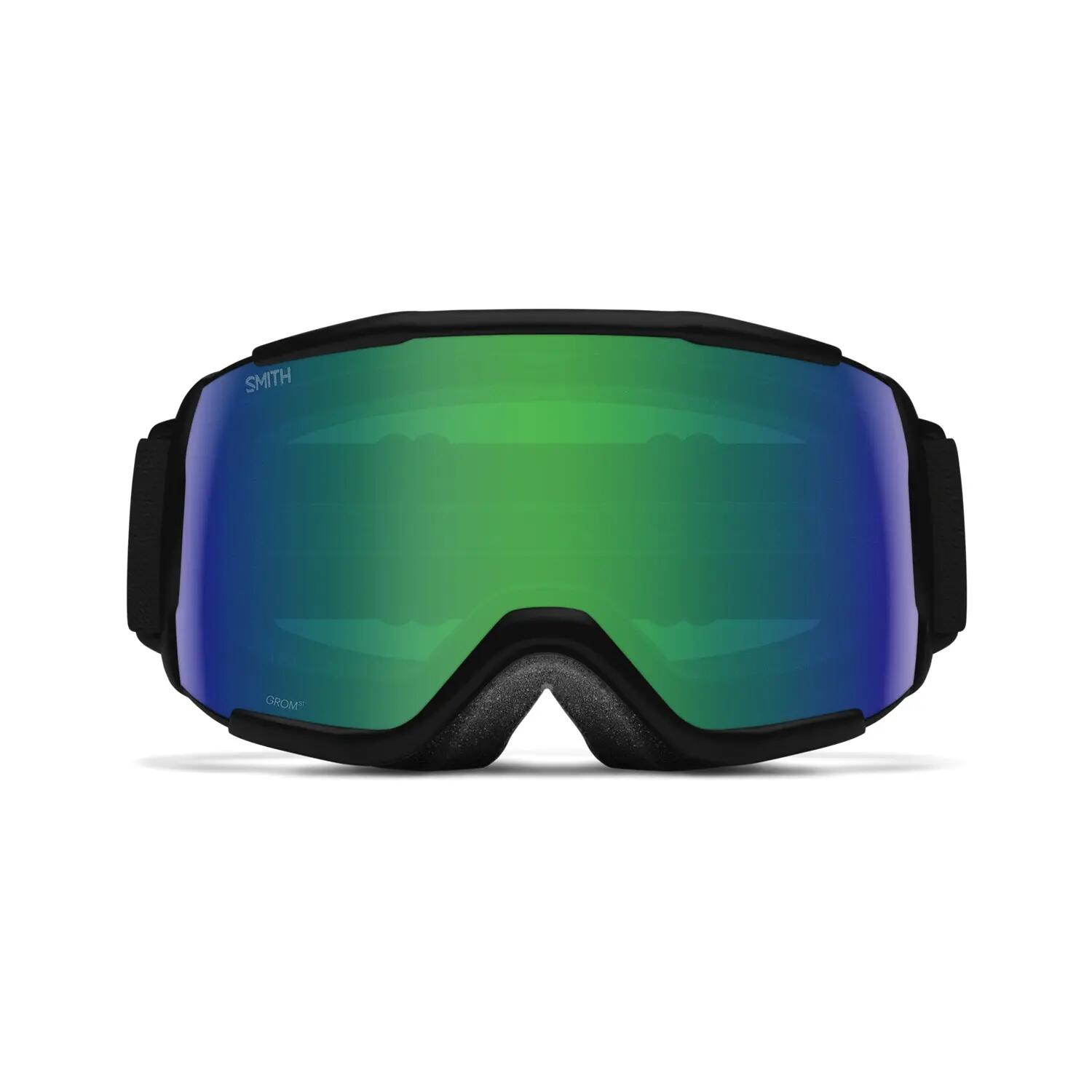 Masque De Ski Grom Black Green Solx Mirror Antifog Cat 3 Garçon 3/4
