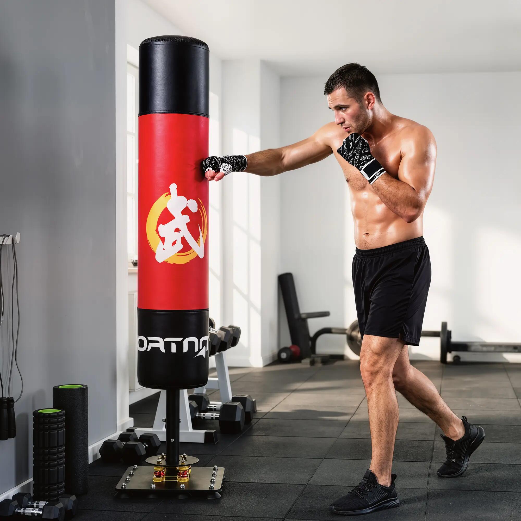 Saco de boxe 36x36x156 cm vermelho e preto SPORTNOW 8/9