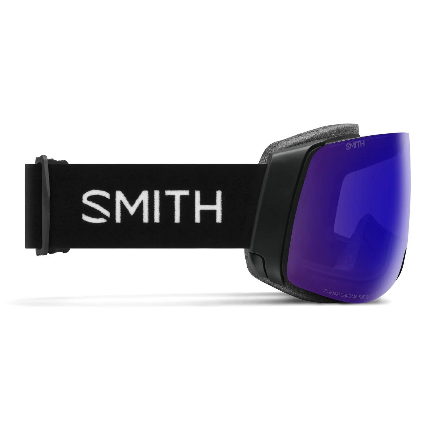 Men's 4D Mag Ski Goggles Black Chromapop Everyday Violet Mirror Cat 2 + Cat 1 3/4