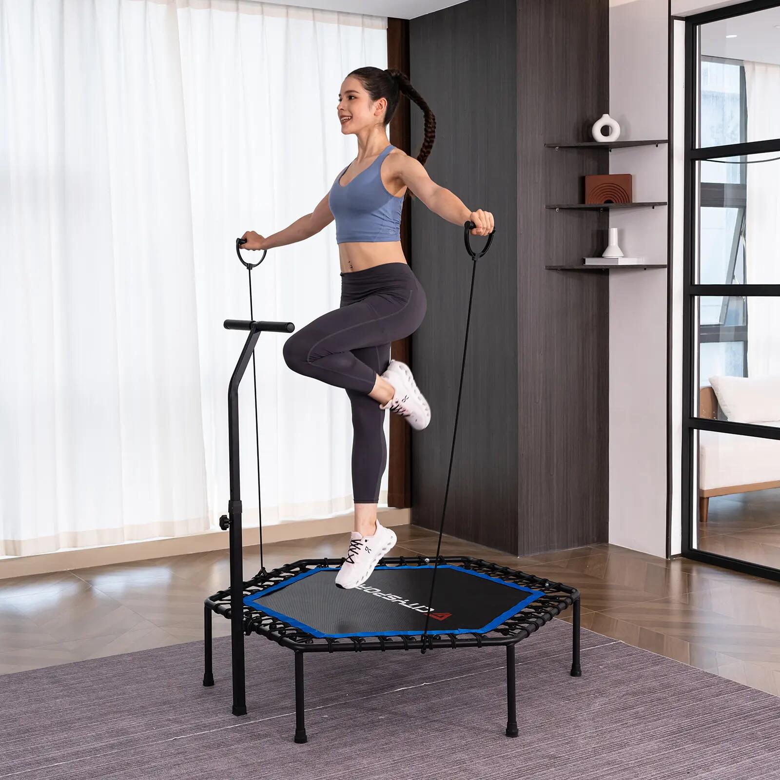 Składana trampolina fitness z regulowanym uchwytem 5/8