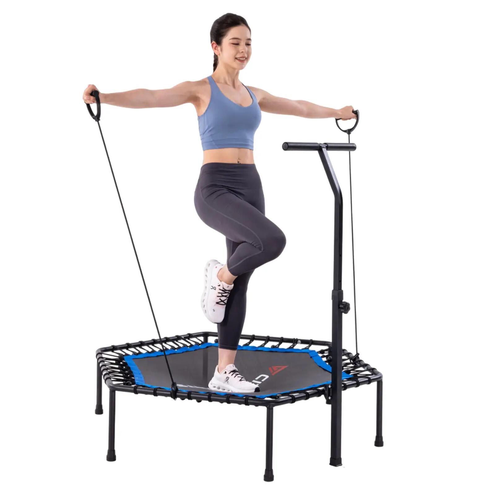 Składana trampolina fitness z regulowanym uchwytem 3/8