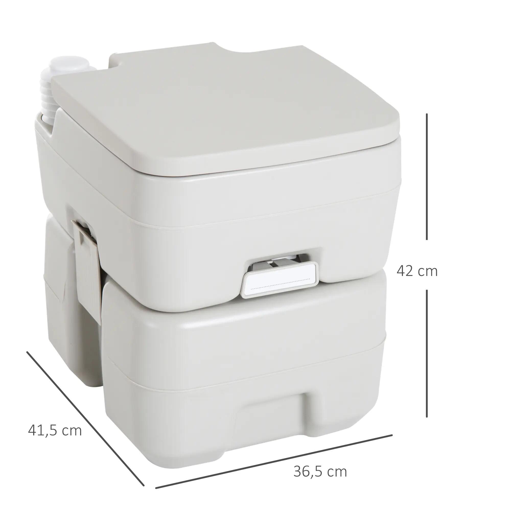 Toilettes chimiques portables, 20 L, avec réservoir à déchets et réservoir d'eau 5/9