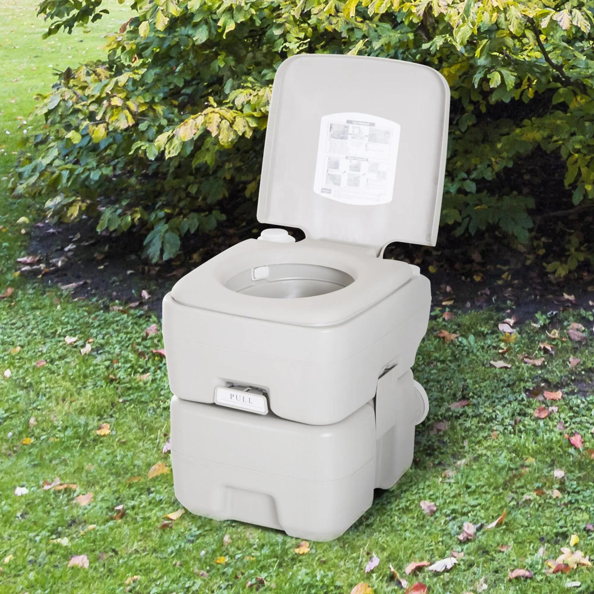 Toilettes chimiques portables, 20 L, avec réservoir à déchets et réservoir d'eau 4/9