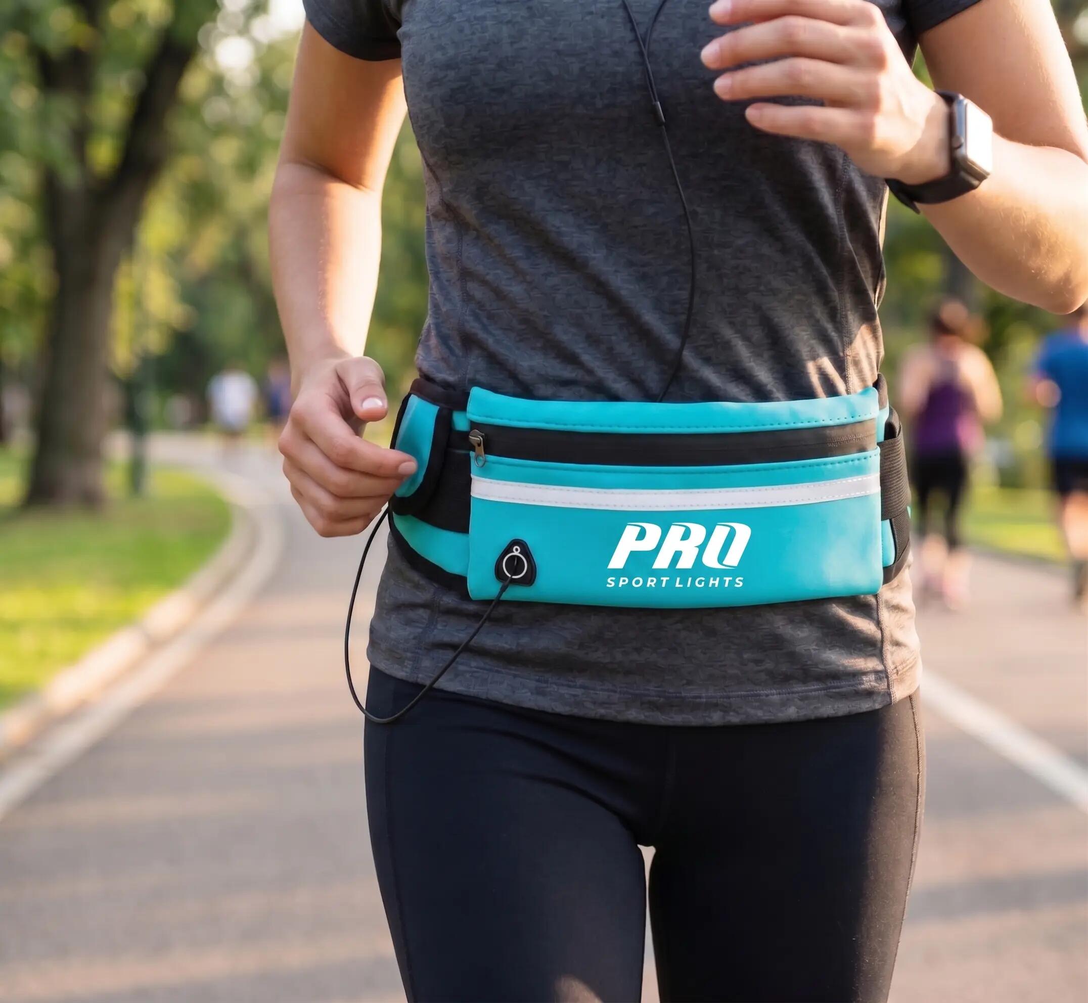 Cinto para correr com suporte para telemóvel Cinto ajustável e refletor 2/6