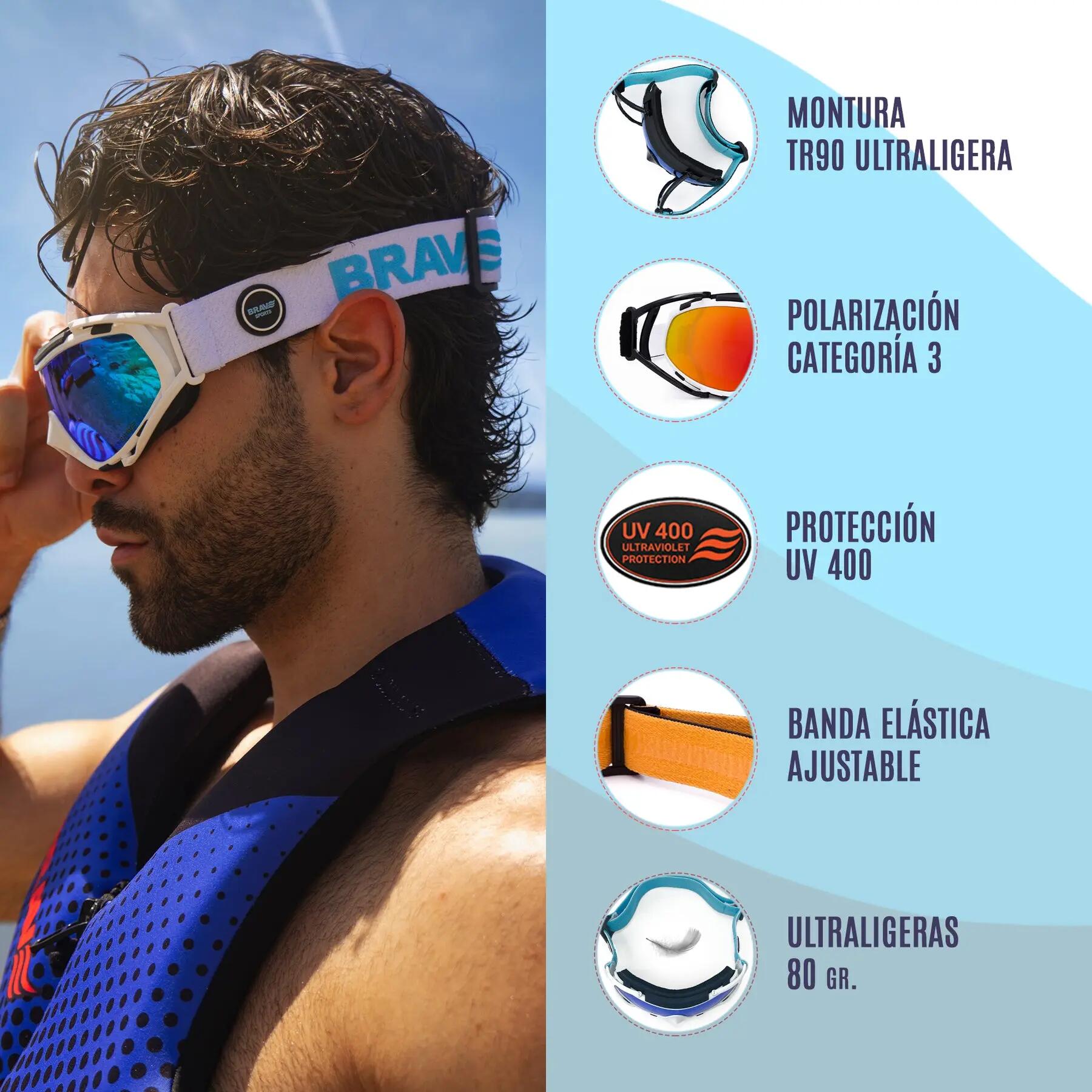 Gafas deportivas BRAVE BREEZE Ice Vision polarizadas UV400 Cat. 3 4/5