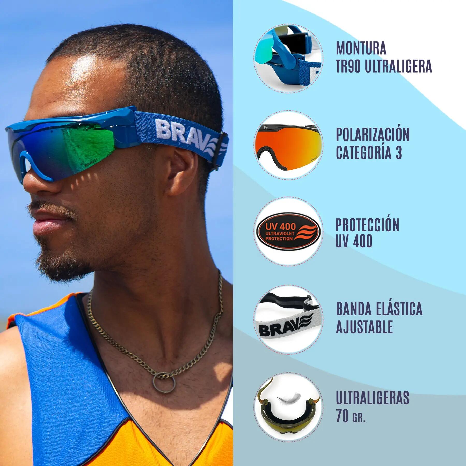 Gafas deportivas BRAVE FLIP Wind Rider polarizadas UV400 Cat. 3 4/4