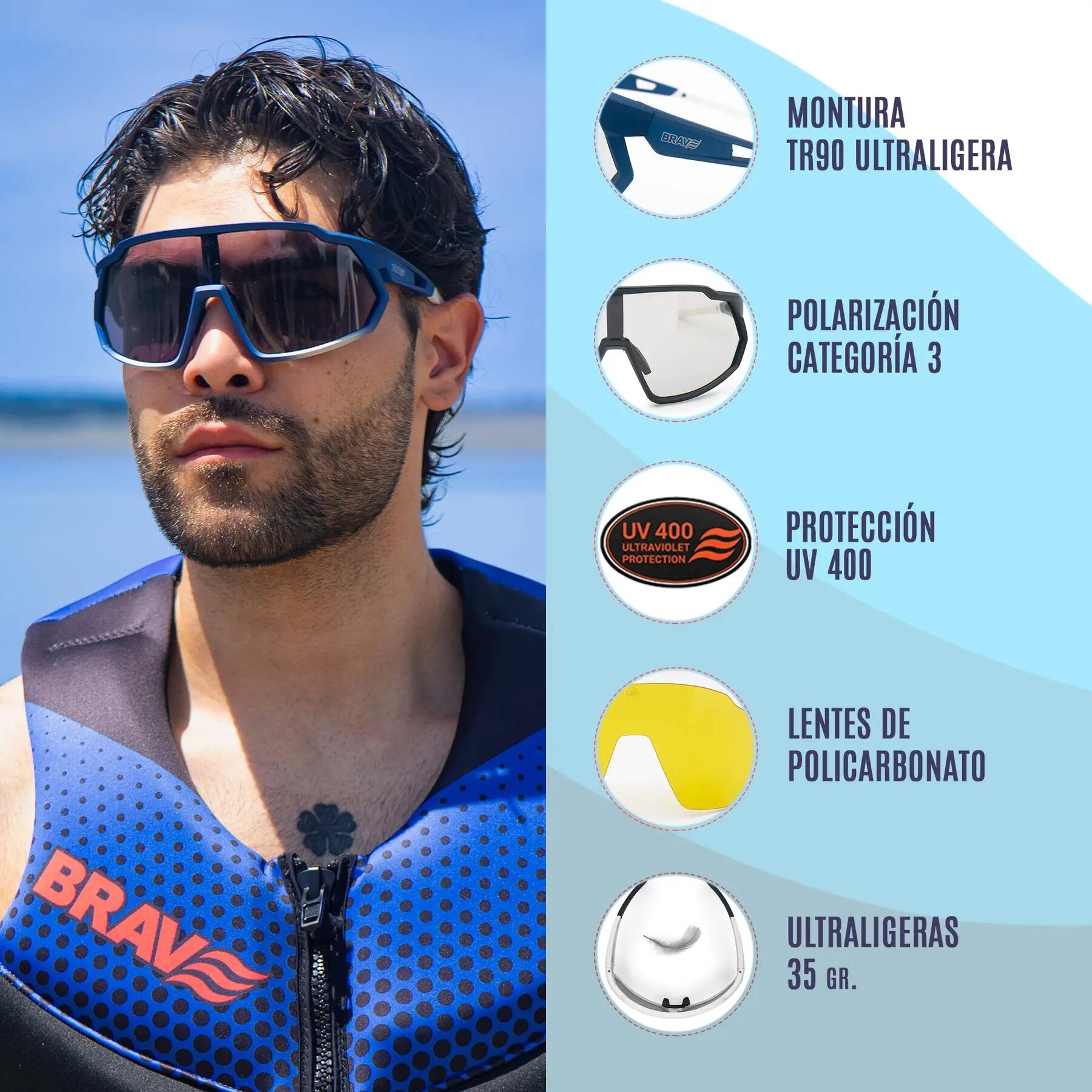 Gafas deportivas BRAVE PULSE Sky Flow fotocromáticas y polarizadas UV400 6/7