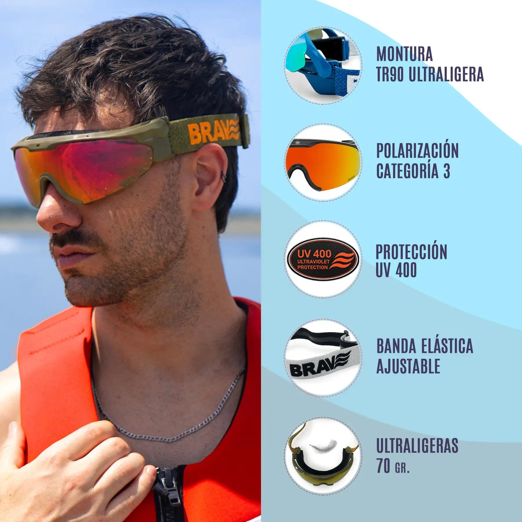 Gafas deportivas BRAVE FLIP Iron Field polarizadas UV400 Cat. 3 4/4