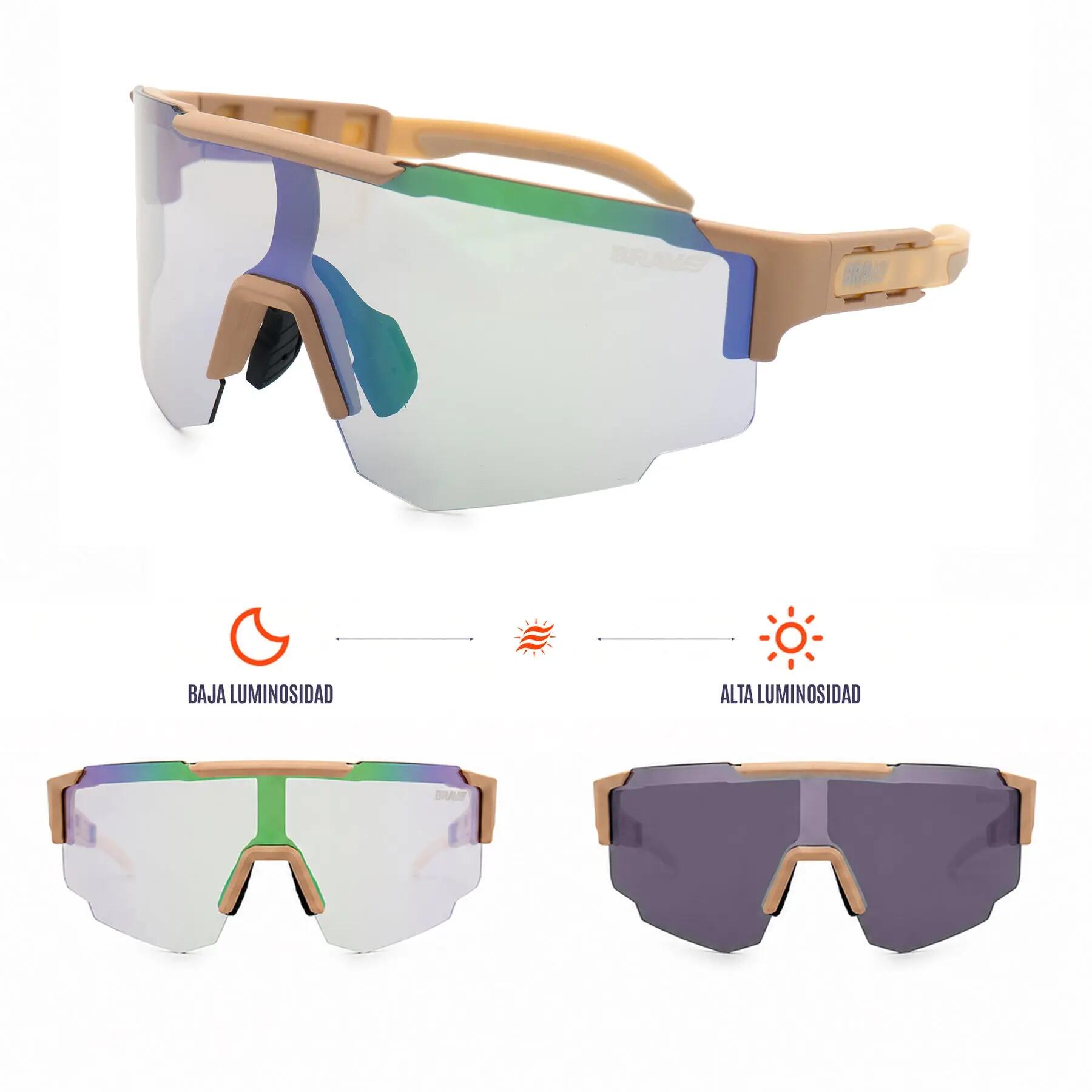 Gafas deportivas BRAVE ACTIVE Heat Sand fotorcomáticas y polarizadas UV400 2/7