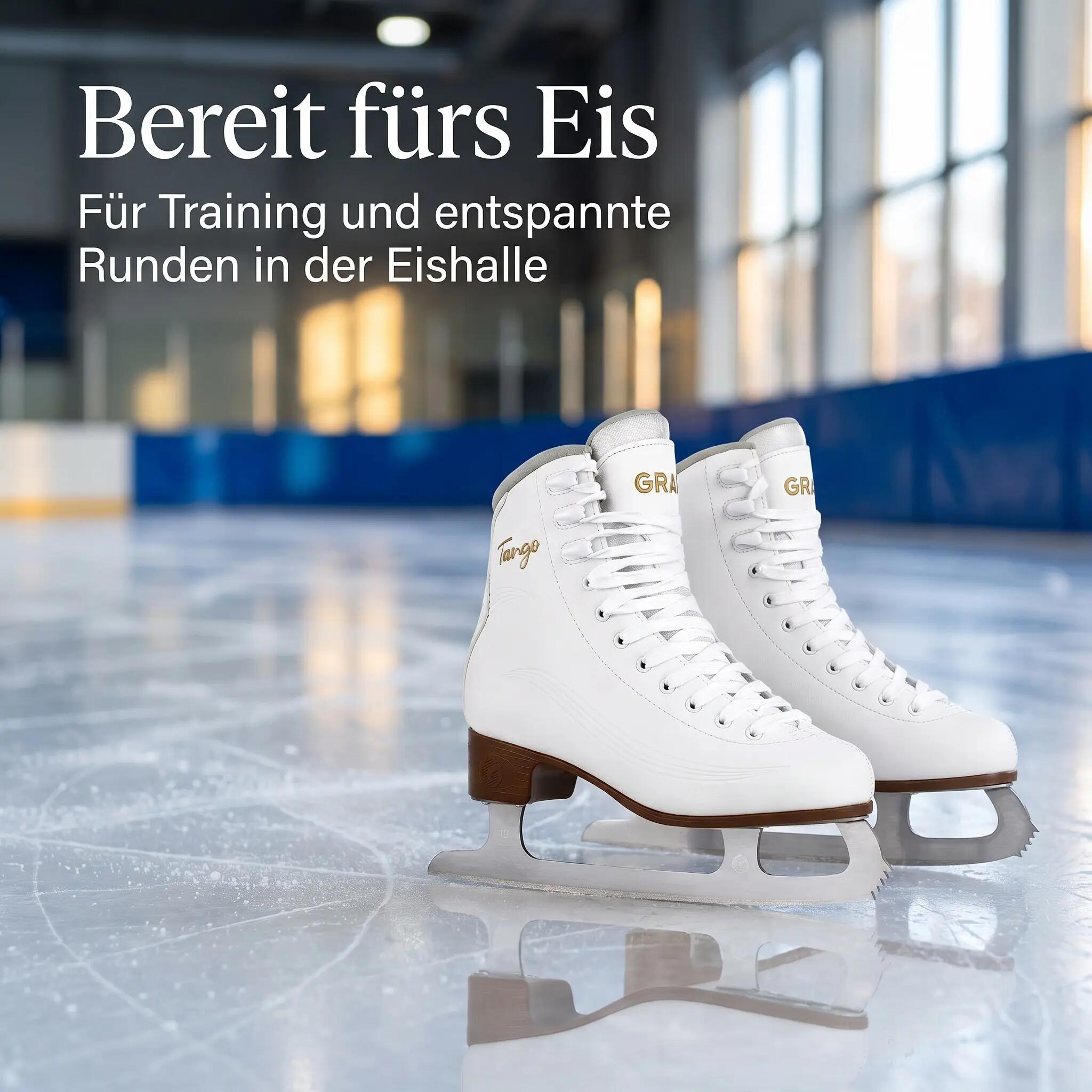 GRAF Tango V3 Damen Eiskunstlauf Schlittschuh Weiß Edelstahlkufe 38 7/7
