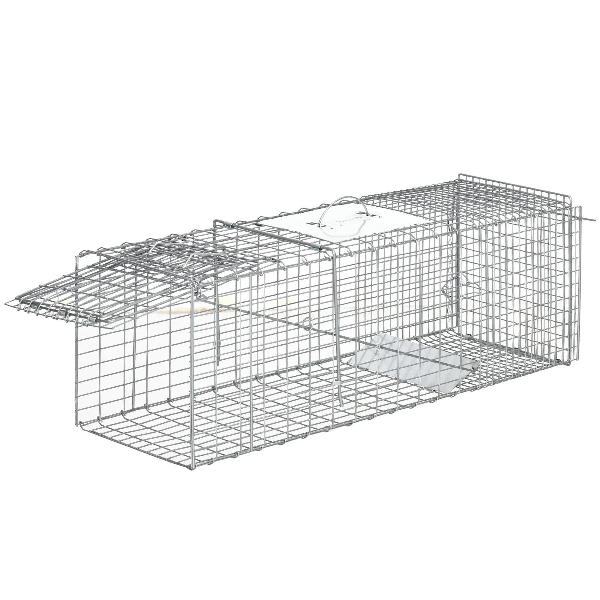 Cage pliable en acier pour rats, souris et ragondins, 93 x 31 x 34,5 cm, argent 2/9