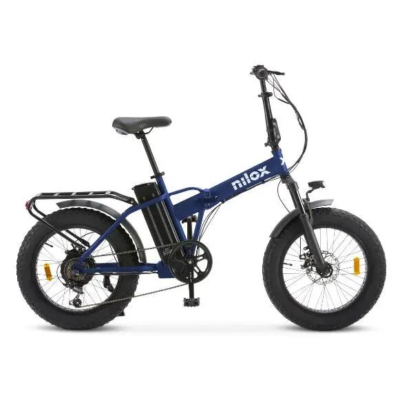 NILOX X8 PRO Bicicleta Eléctrica Fat Plegable 20" – Azul Metalizado 2/3