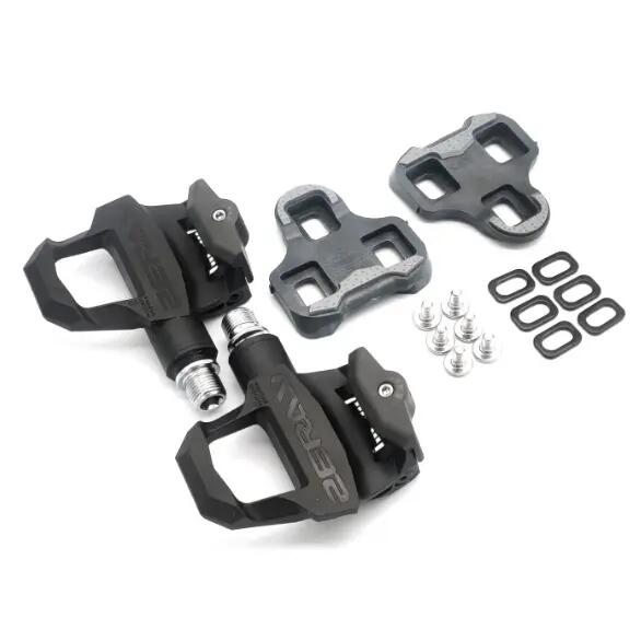 Pédales en nylon et fibre de carbone longue avec cales Zeray ZP-112 3/5