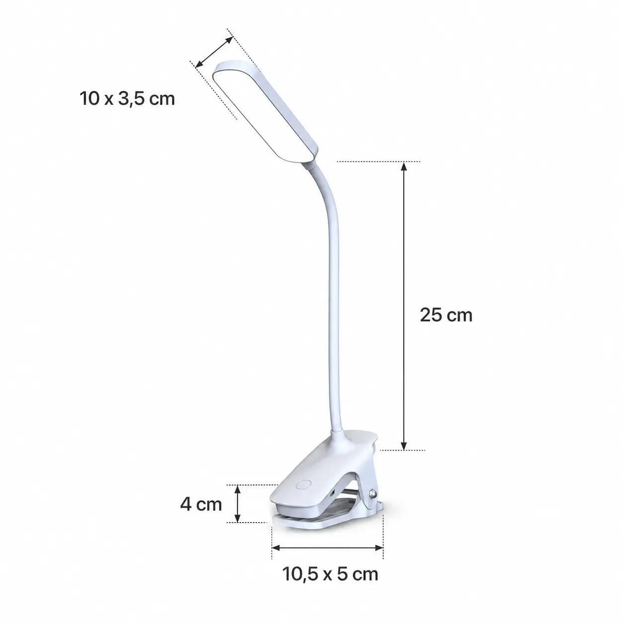 Mini lampka LED przewodowa Wozinsky do czytania z klipsem i kablem Usb-c 80 cm 2/7